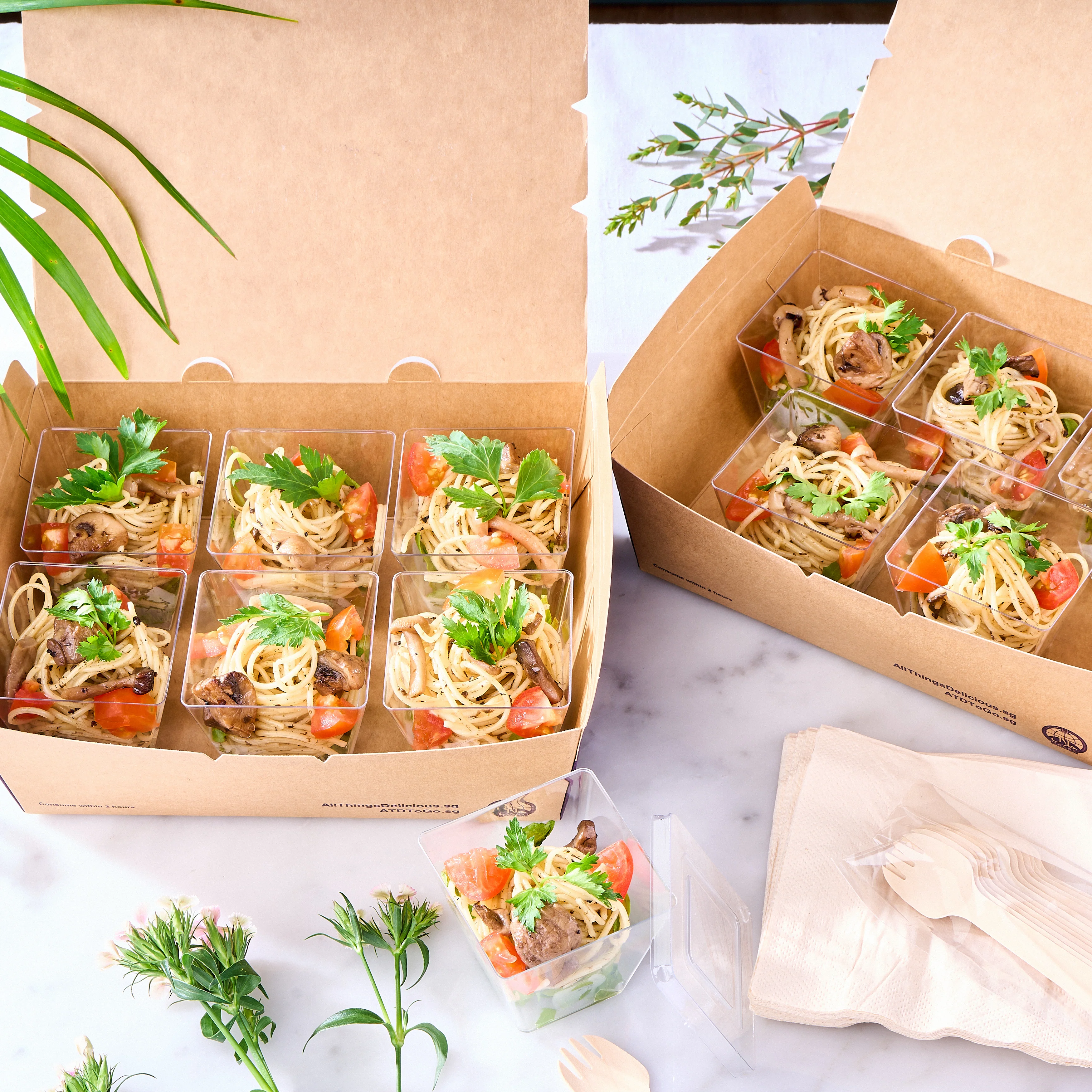 Cold Truffle Angel Hair Pasta - In Cups (Box of 12) (Vegan) - Image 4