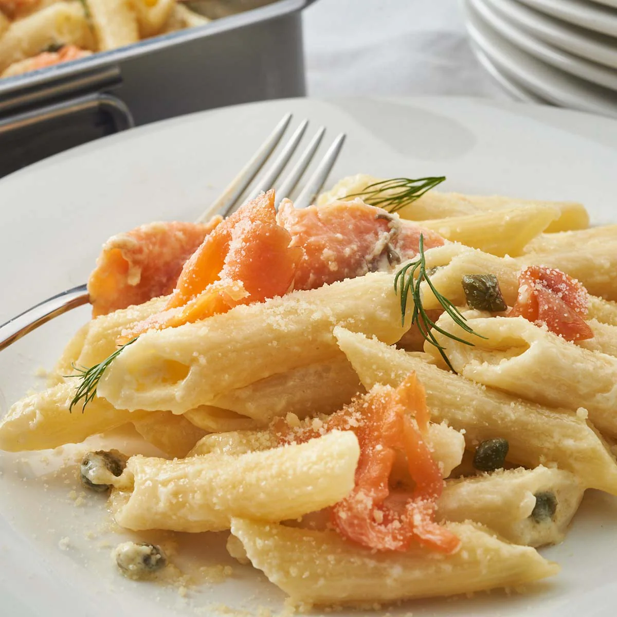Creamy Smoked Salmon Pasta Tray - Image 3